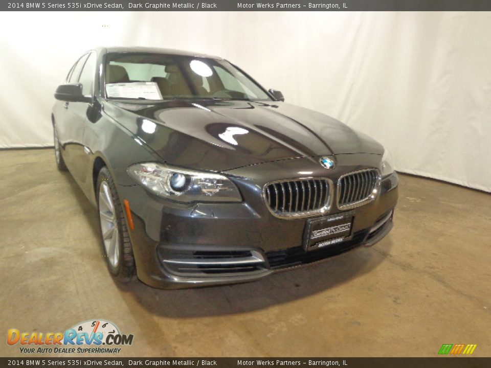 2014 BMW 5 Series 535i xDrive Sedan Dark Graphite Metallic / Black Photo #2