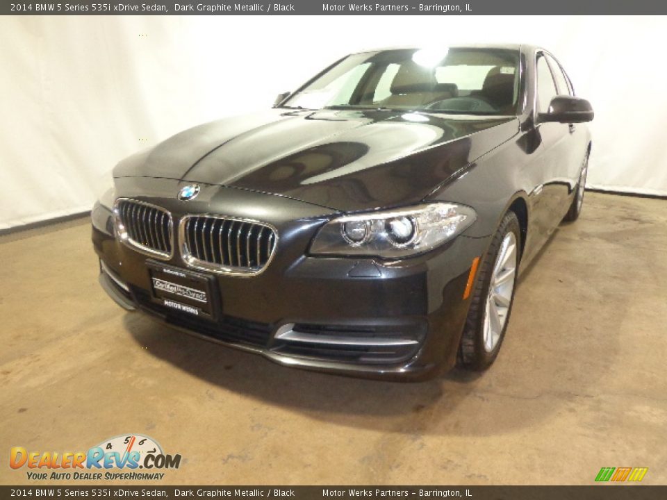 2014 BMW 5 Series 535i xDrive Sedan Dark Graphite Metallic / Black Photo #4