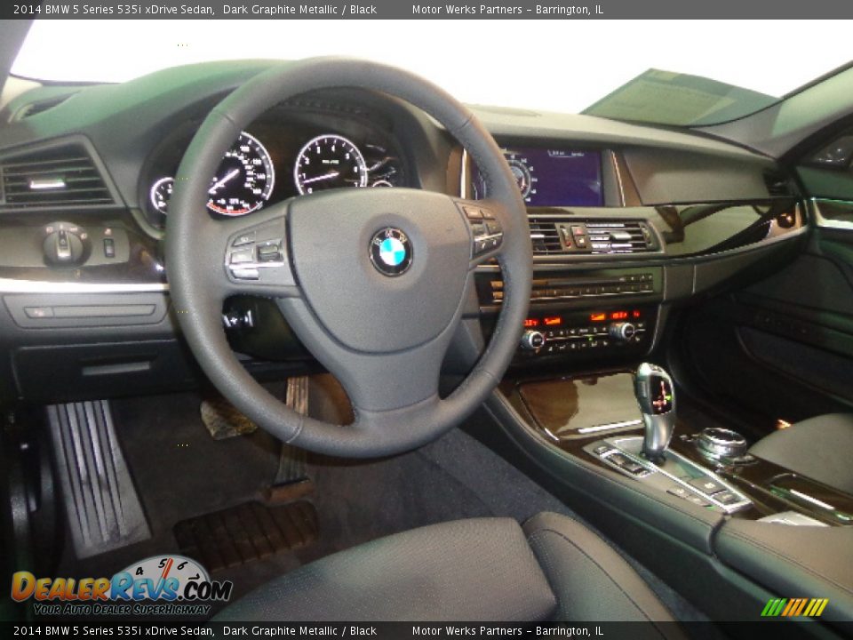 2014 BMW 5 Series 535i xDrive Sedan Dark Graphite Metallic / Black Photo #24