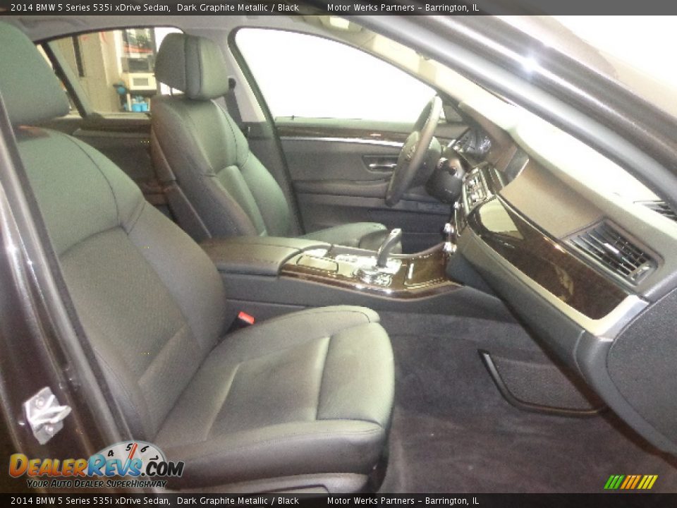 2014 BMW 5 Series 535i xDrive Sedan Dark Graphite Metallic / Black Photo #36