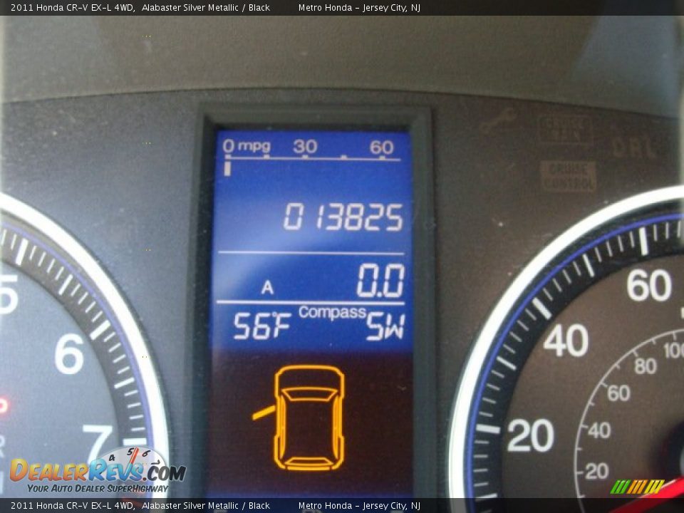 2011 Honda CR-V EX-L 4WD Alabaster Silver Metallic / Black Photo #11