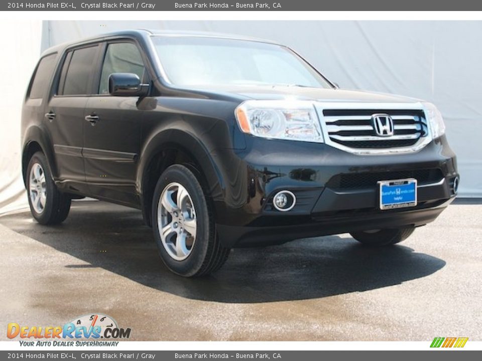 2014 Honda Pilot EX-L Crystal Black Pearl / Gray Photo #1