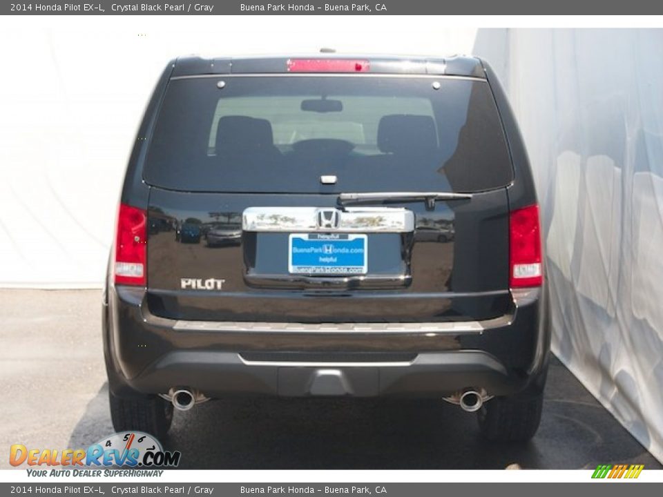 2014 Honda Pilot EX-L Crystal Black Pearl / Gray Photo #6