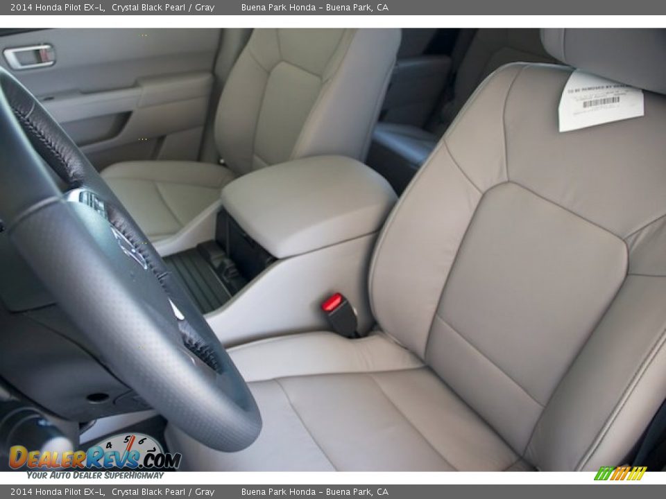 2014 Honda Pilot EX-L Crystal Black Pearl / Gray Photo #11