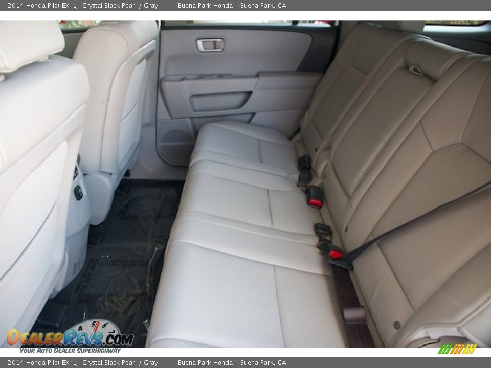 2014 Honda Pilot EX-L Crystal Black Pearl / Gray Photo #12