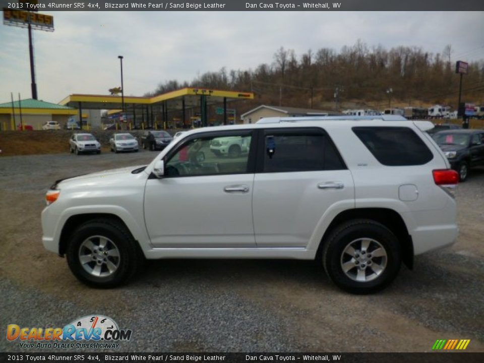 2013 Toyota 4Runner SR5 4x4 Blizzard White Pearl / Sand Beige Leather Photo #3