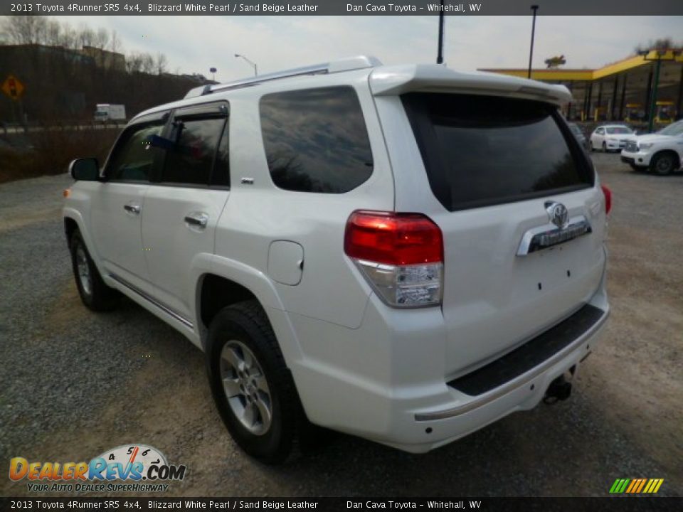 2013 Toyota 4Runner SR5 4x4 Blizzard White Pearl / Sand Beige Leather Photo #4