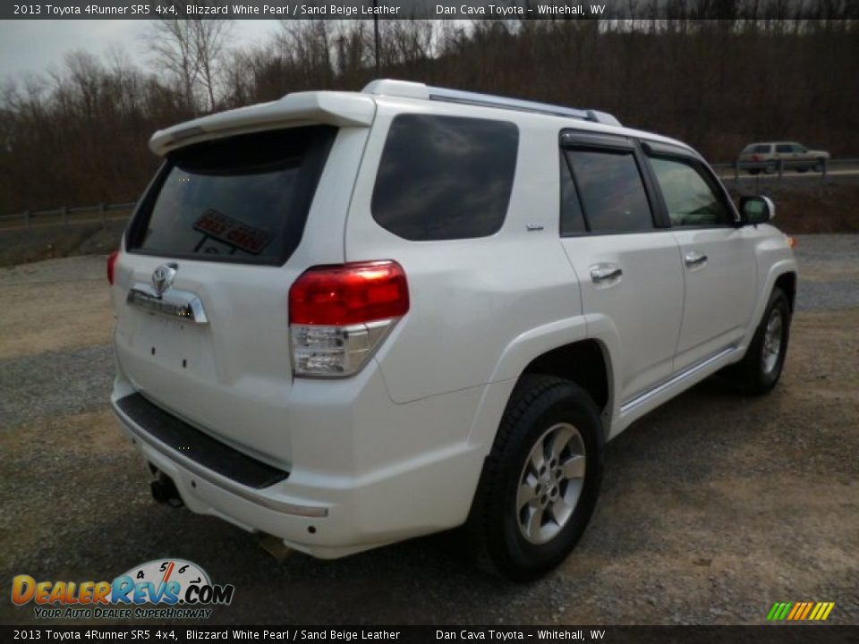 2013 Toyota 4Runner SR5 4x4 Blizzard White Pearl / Sand Beige Leather Photo #5