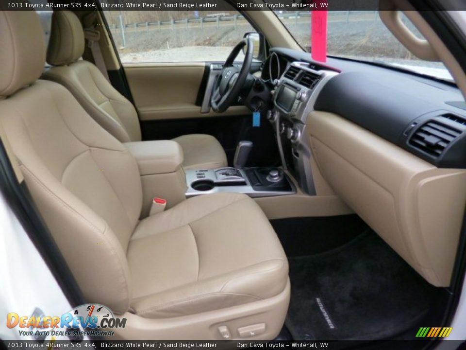 2013 Toyota 4Runner SR5 4x4 Blizzard White Pearl / Sand Beige Leather Photo #7