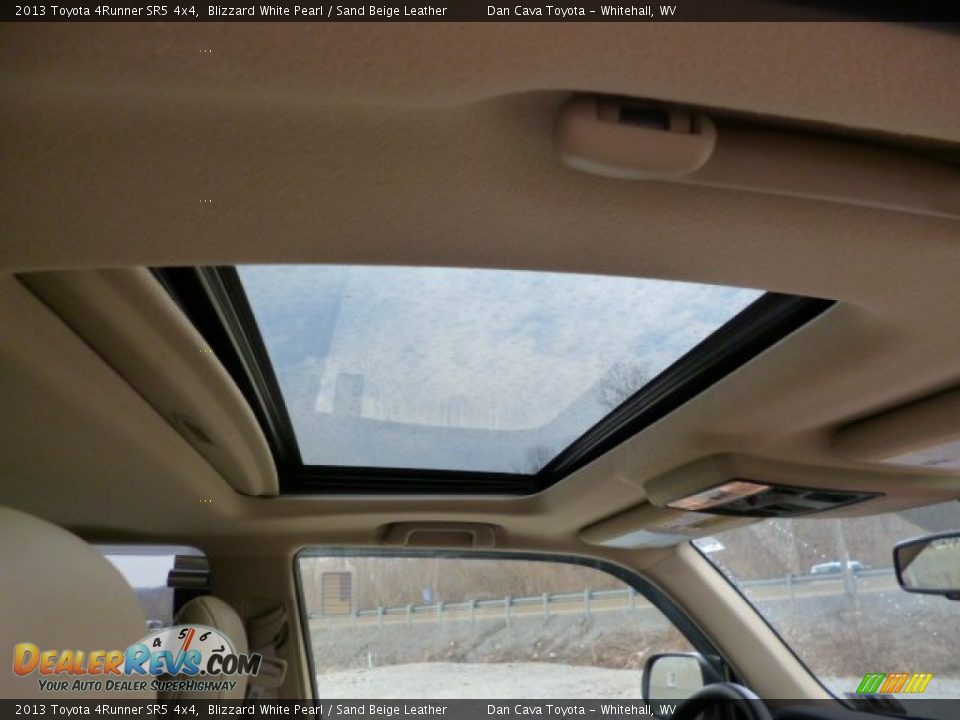 2013 Toyota 4Runner SR5 4x4 Blizzard White Pearl / Sand Beige Leather Photo #8