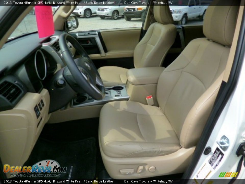 2013 Toyota 4Runner SR5 4x4 Blizzard White Pearl / Sand Beige Leather Photo #11