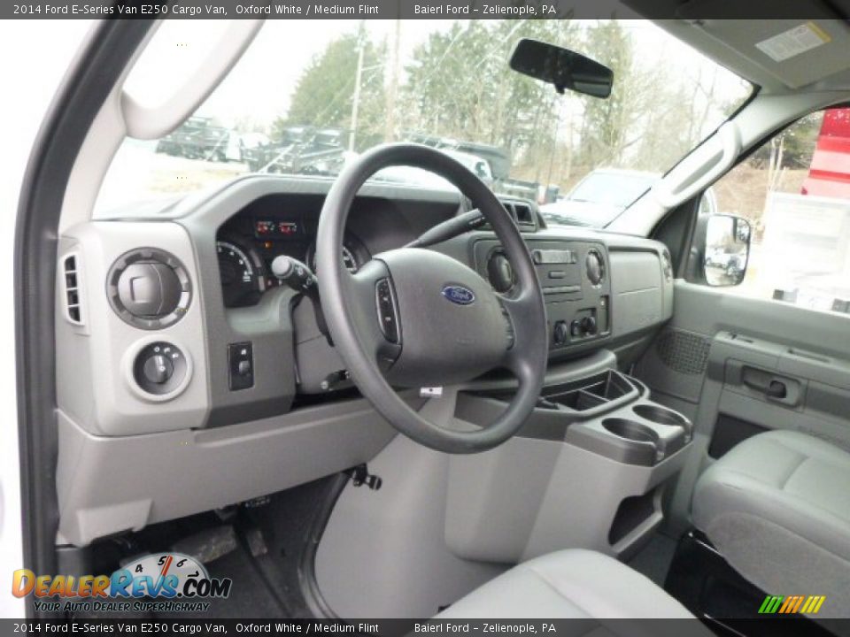 2014 Ford E-Series Van E250 Cargo Van Oxford White / Medium Flint Photo #13