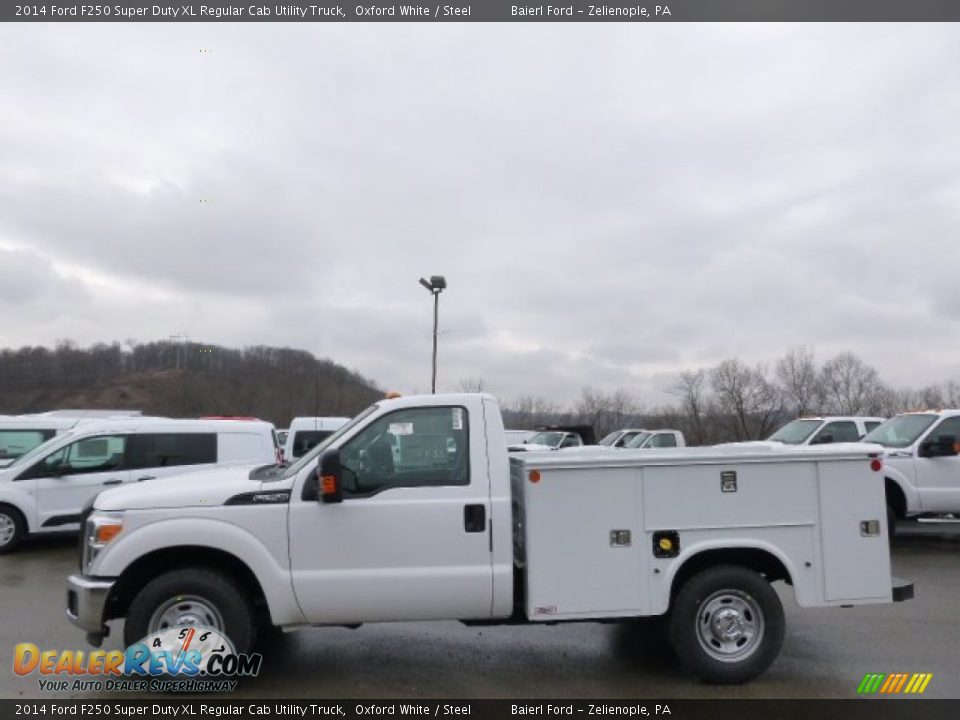 2014 Ford F250 Super Duty XL Regular Cab Utility Truck Oxford White / Steel Photo #5