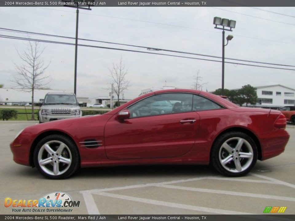 2004 Mercedes-Benz SL 500 Roadster Mars Red / Ash Photo #8