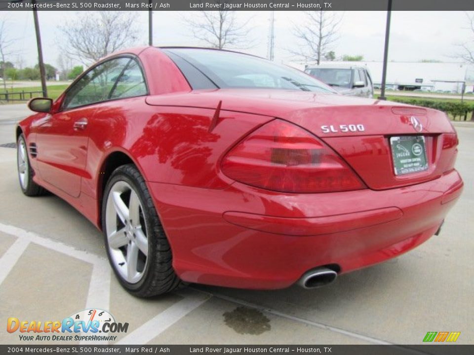 2004 Mercedes-Benz SL 500 Roadster Mars Red / Ash Photo #9