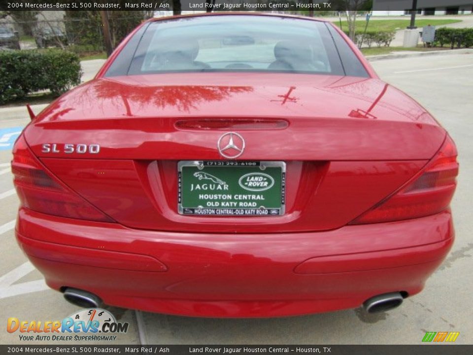 2004 Mercedes-Benz SL 500 Roadster Mars Red / Ash Photo #10
