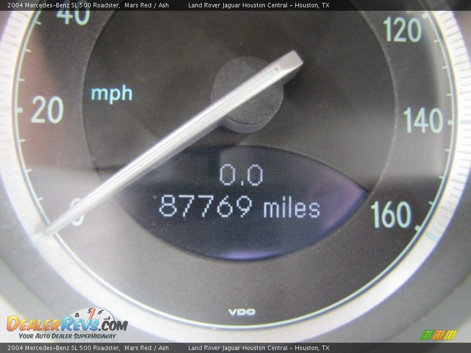 2004 Mercedes-Benz SL 500 Roadster Mars Red / Ash Photo #19
