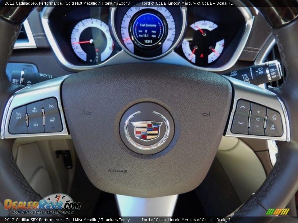 2012 Cadillac SRX Performance Gold Mist Metallic / Titanium/Ebony Photo #27