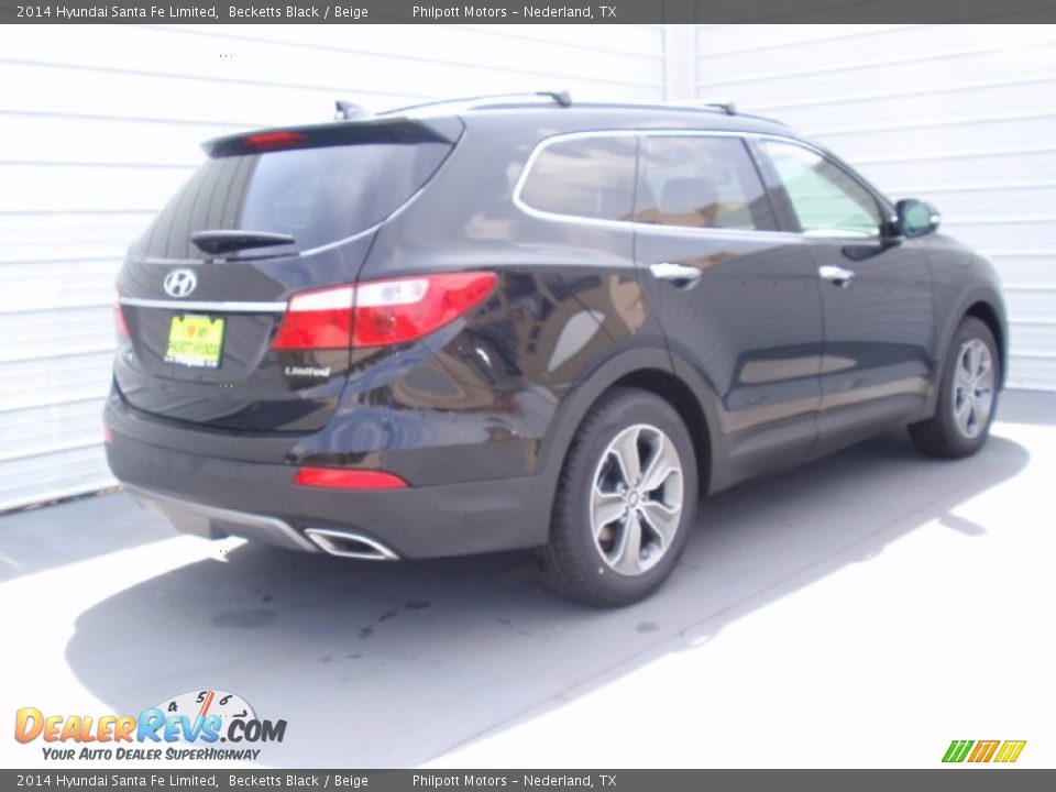2014 Hyundai Santa Fe Limited Becketts Black / Beige Photo #4