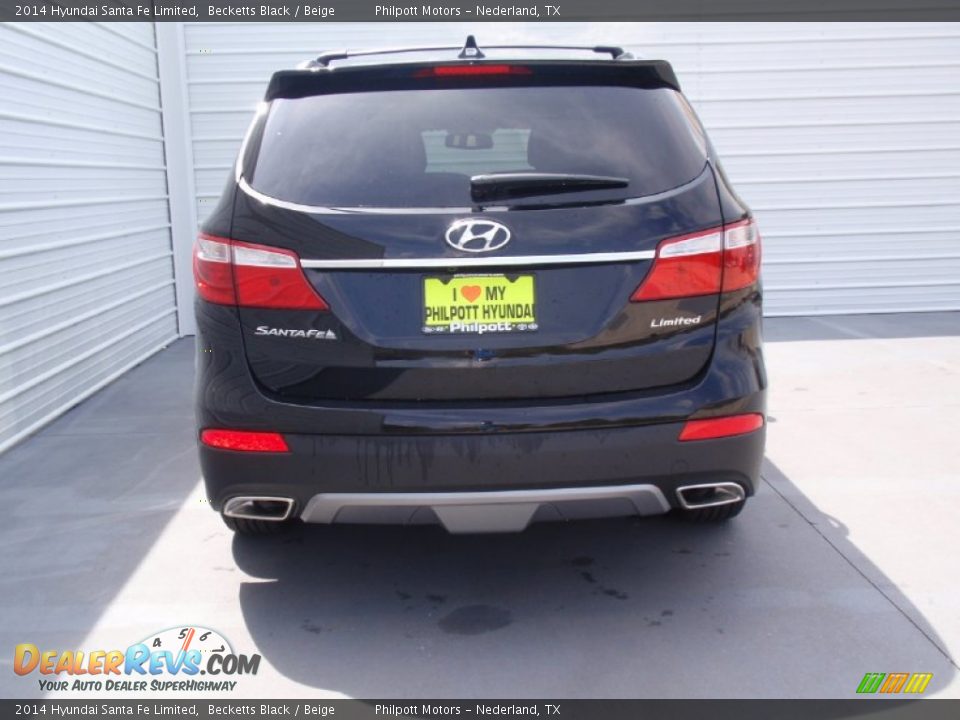2014 Hyundai Santa Fe Limited Becketts Black / Beige Photo #5