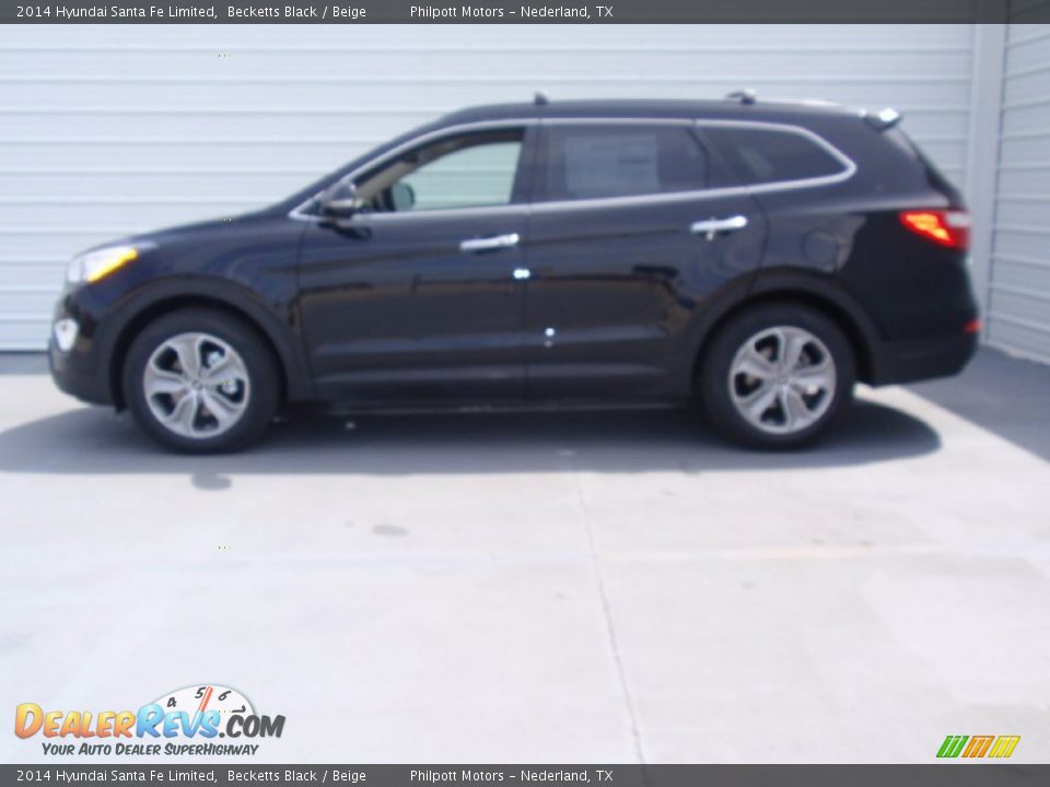 2014 Hyundai Santa Fe Limited Becketts Black / Beige Photo #6