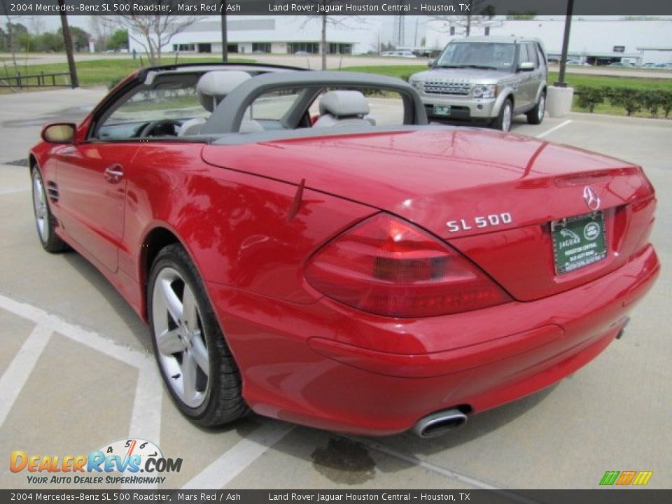 2004 Mercedes-Benz SL 500 Roadster Mars Red / Ash Photo #34