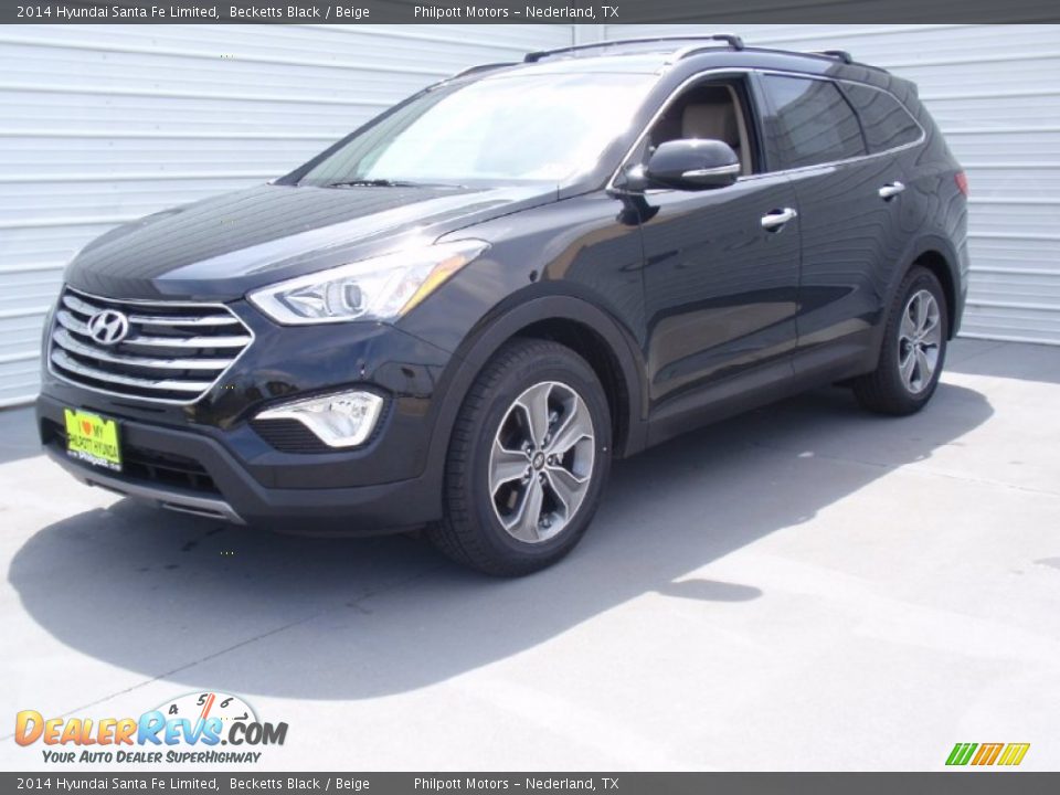 2014 Hyundai Santa Fe Limited Becketts Black / Beige Photo #7