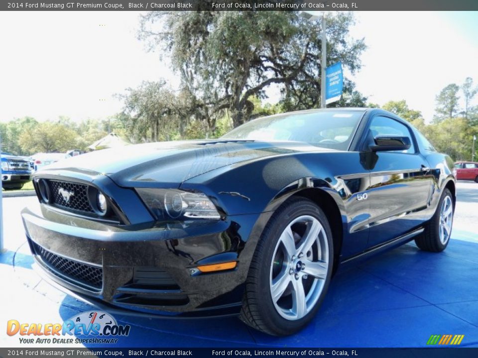 2014 Ford Mustang GT Premium Coupe Black / Charcoal Black Photo #1