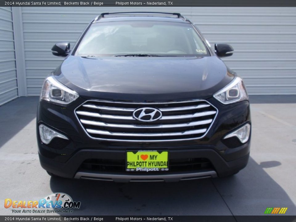 2014 Hyundai Santa Fe Limited Becketts Black / Beige Photo #8