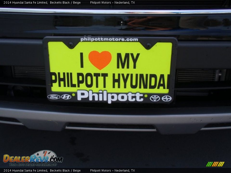 2014 Hyundai Santa Fe Limited Becketts Black / Beige Photo #11