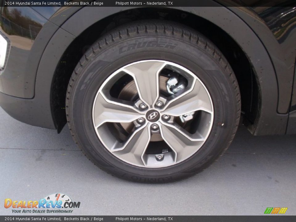 2014 Hyundai Santa Fe Limited Becketts Black / Beige Photo #13