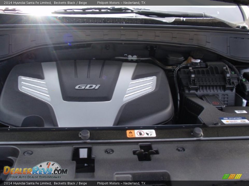 2014 Hyundai Santa Fe Limited Becketts Black / Beige Photo #17
