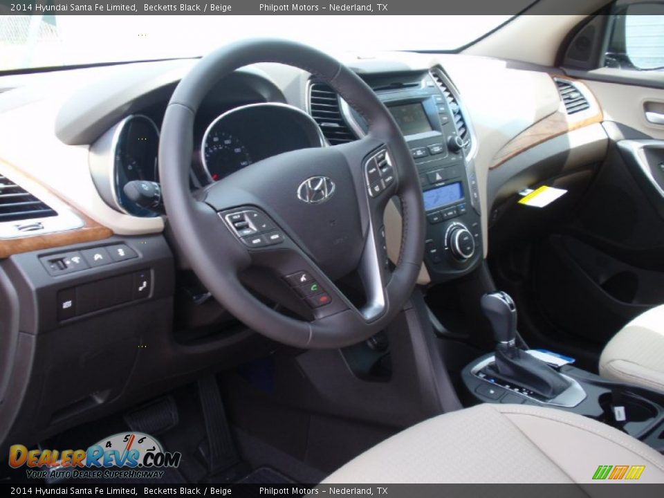 2014 Hyundai Santa Fe Limited Becketts Black / Beige Photo #29