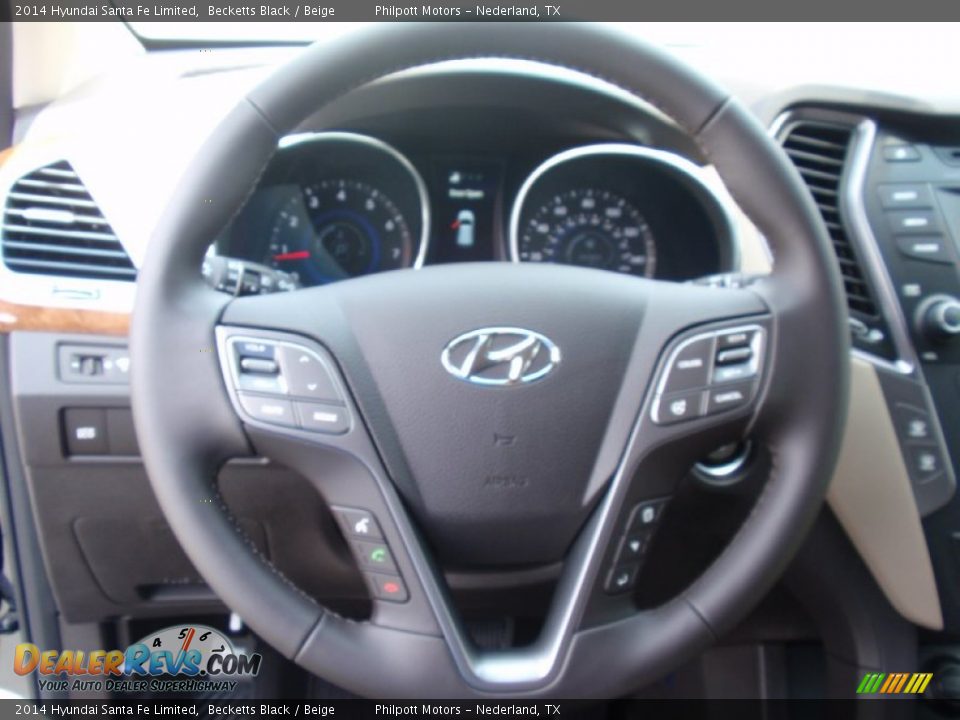 2014 Hyundai Santa Fe Limited Becketts Black / Beige Photo #35