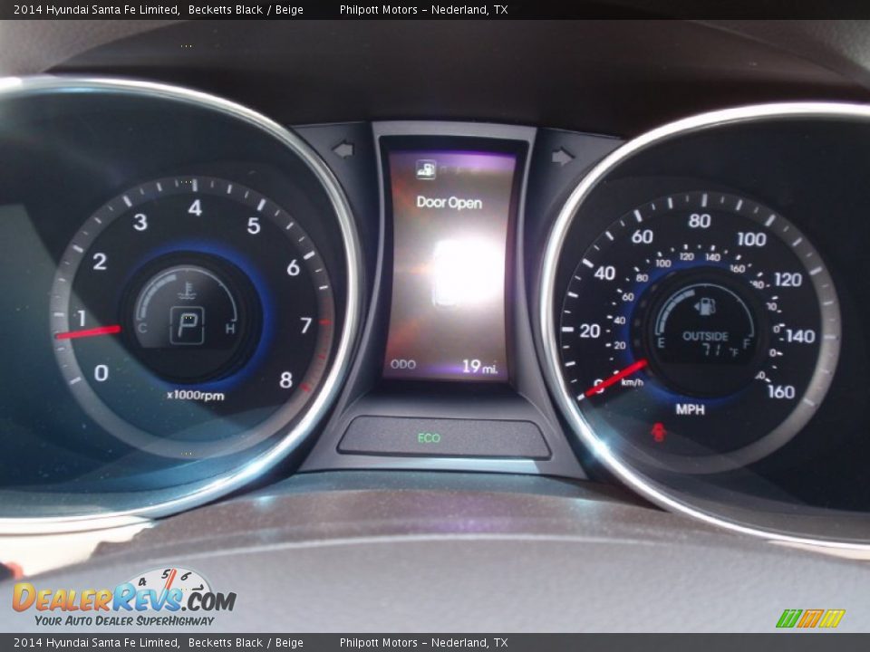 2014 Hyundai Santa Fe Limited Becketts Black / Beige Photo #36