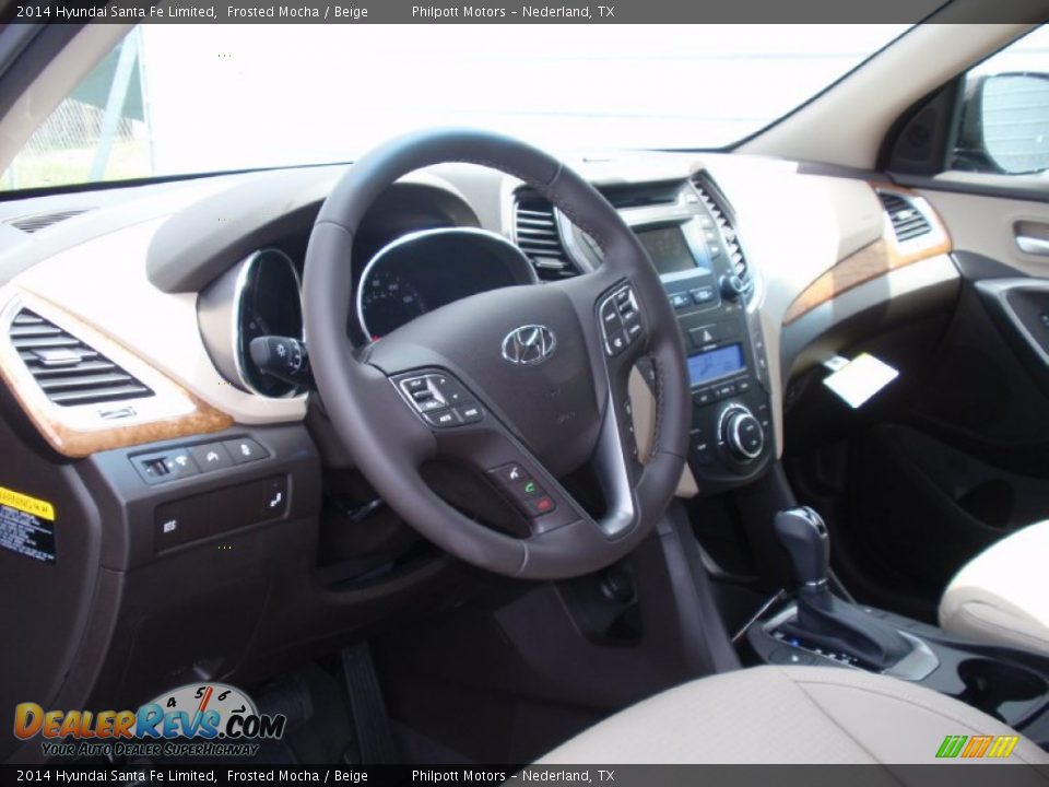 Beige Interior - 2014 Hyundai Santa Fe Limited Photo #31