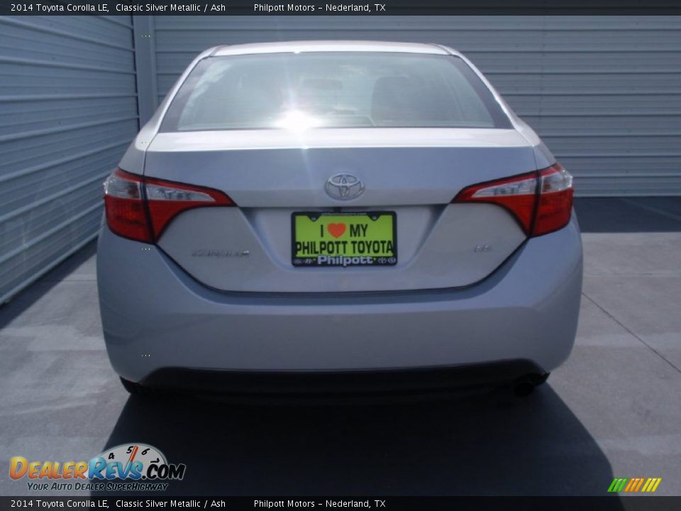 2014 Toyota Corolla LE Classic Silver Metallic / Ash Photo #5