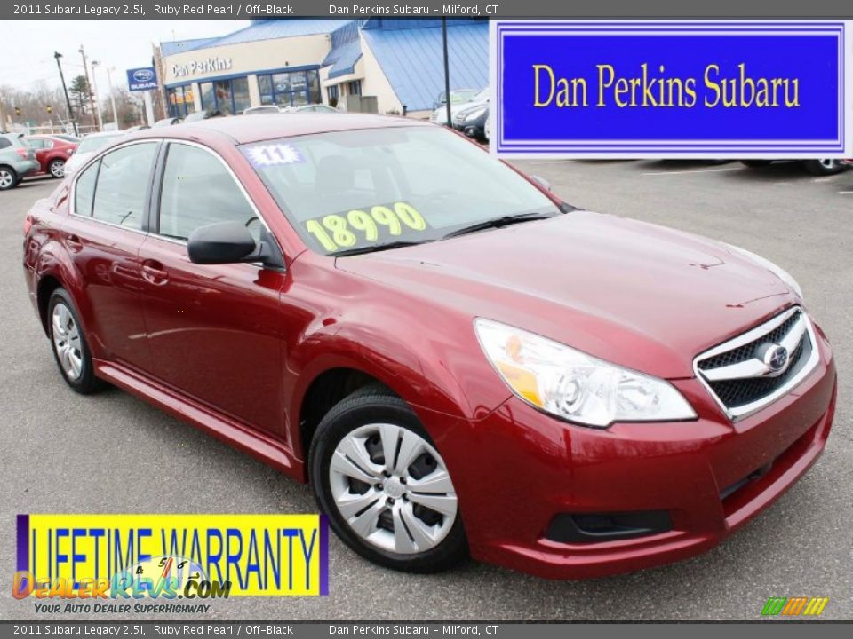 2011 Subaru Legacy 2.5i Ruby Red Pearl / Off-Black Photo #1