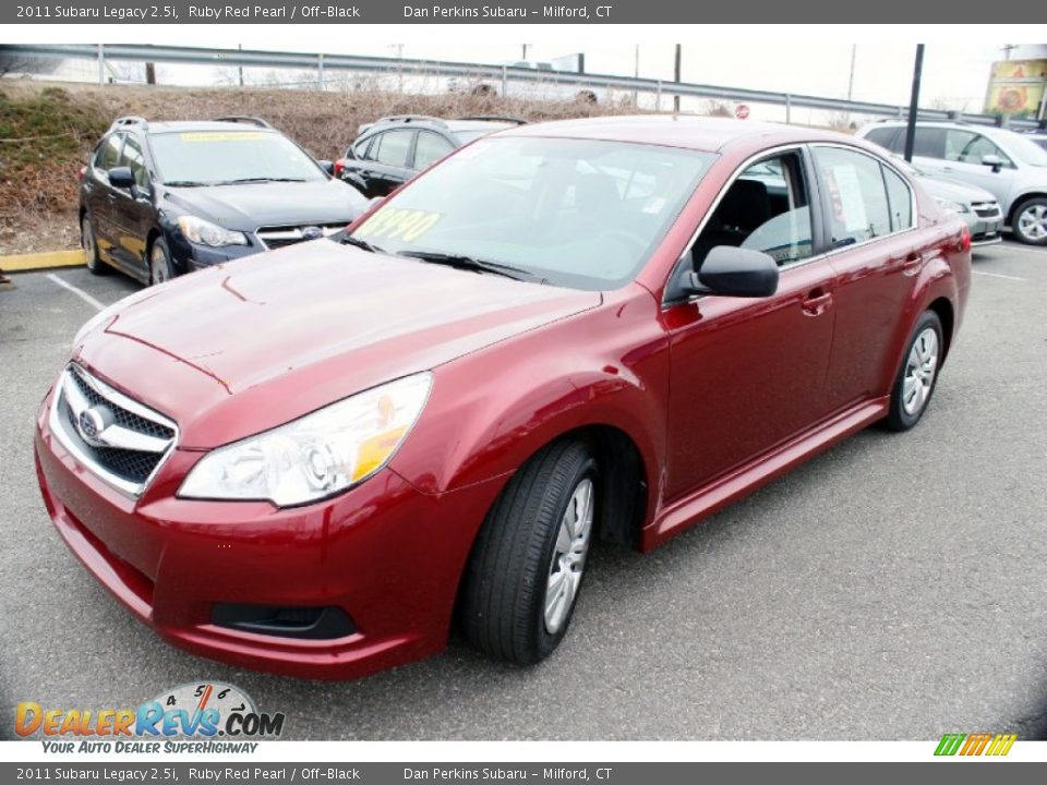 2011 Subaru Legacy 2.5i Ruby Red Pearl / Off-Black Photo #3