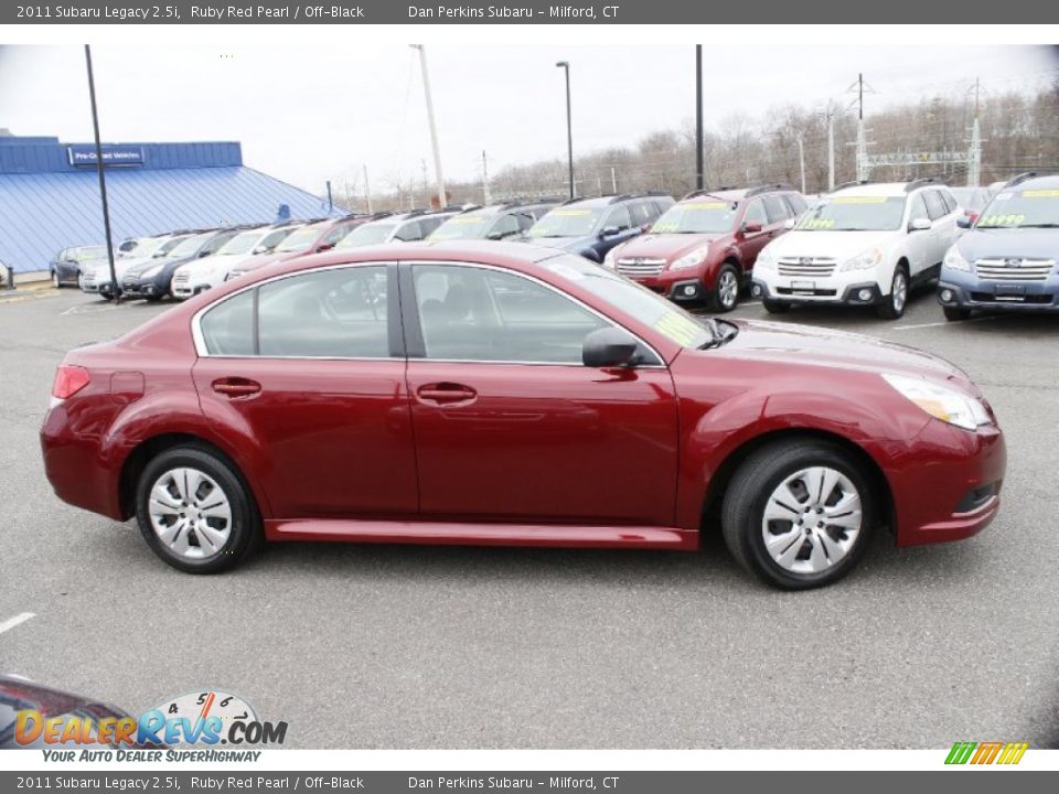 2011 Subaru Legacy 2.5i Ruby Red Pearl / Off-Black Photo #4