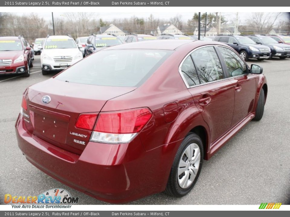 2011 Subaru Legacy 2.5i Ruby Red Pearl / Off-Black Photo #6