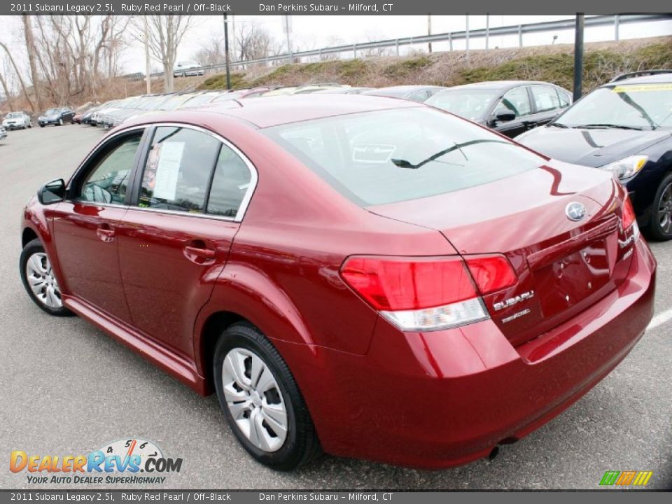 2011 Subaru Legacy 2.5i Ruby Red Pearl / Off-Black Photo #10