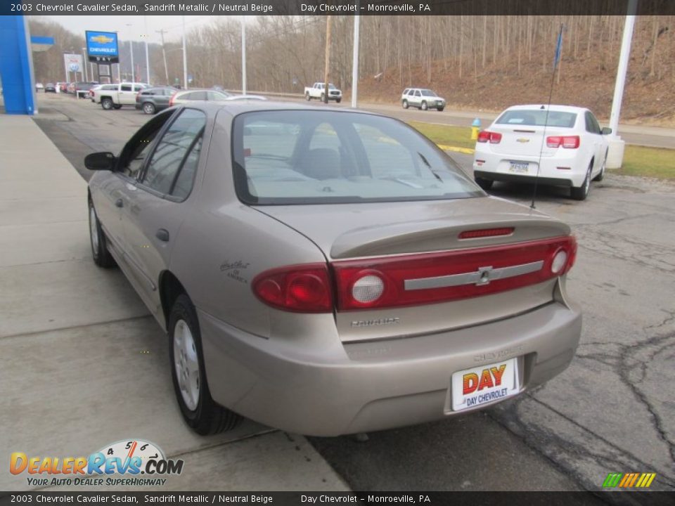2003 Chevrolet Cavalier Sedan Sandrift Metallic / Neutral Beige Photo #6