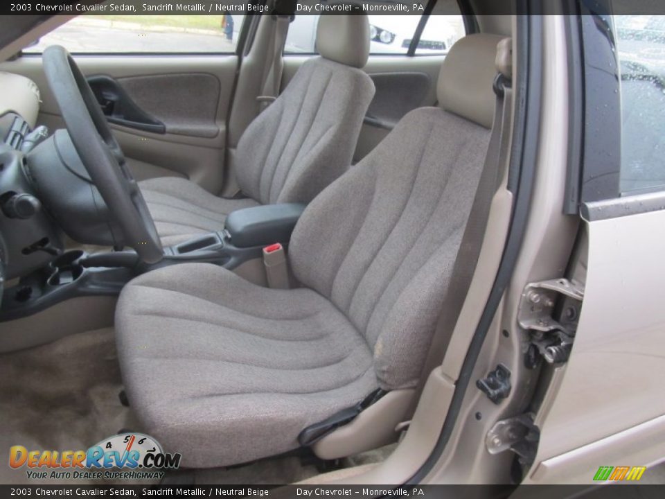 Neutral Beige Interior - 2003 Chevrolet Cavalier Sedan Photo #12