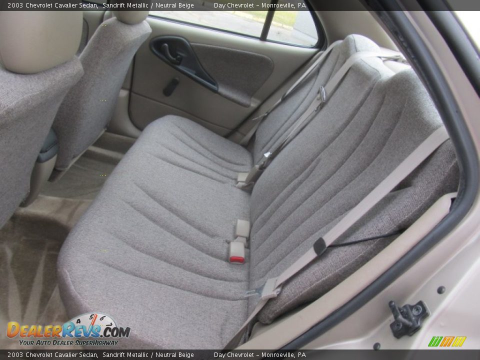 Rear Seat of 2003 Chevrolet Cavalier Sedan Photo #14