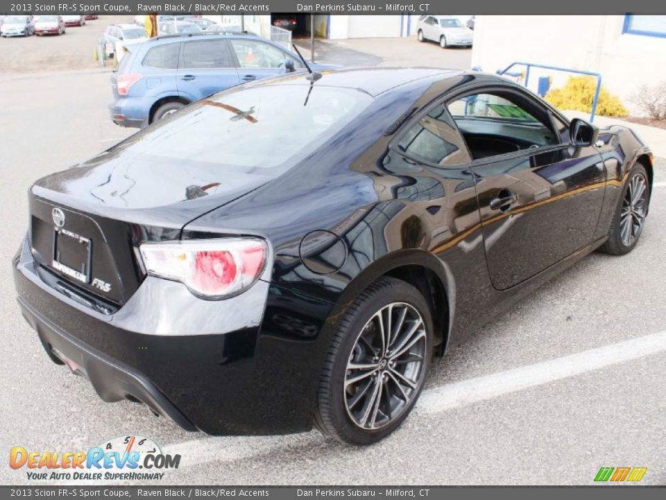 2013 Scion FR-S Sport Coupe Raven Black / Black/Red Accents Photo #6