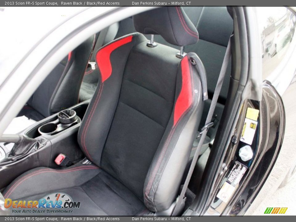 2013 Scion FR-S Sport Coupe Raven Black / Black/Red Accents Photo #14