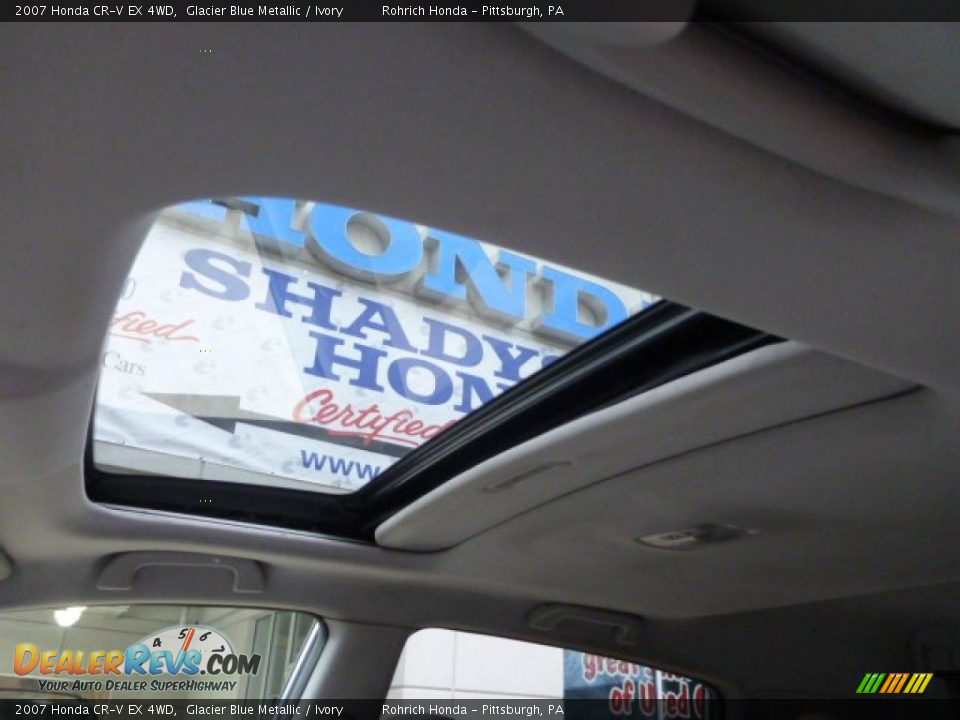 2007 Honda CR-V EX 4WD Glacier Blue Metallic / Ivory Photo #7