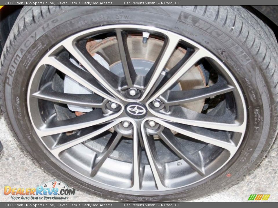 2013 Scion FR-S Sport Coupe Raven Black / Black/Red Accents Photo #22