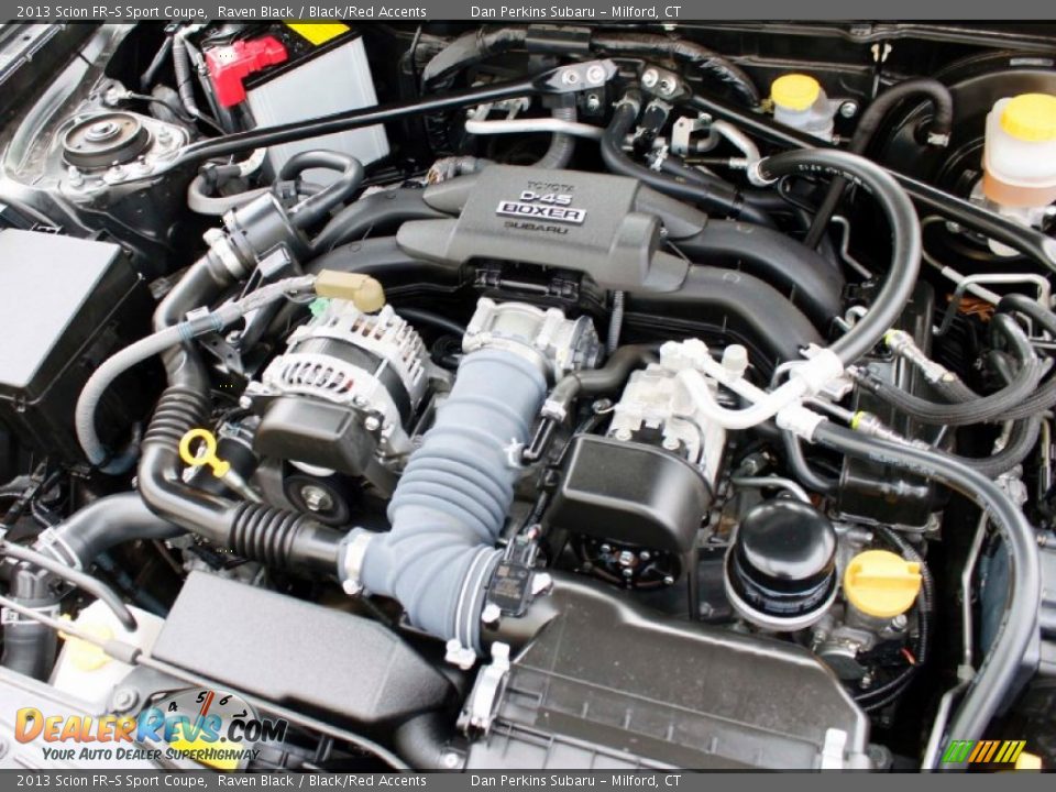 2013 Scion FR-S Sport Coupe Raven Black / Black/Red Accents Photo #23